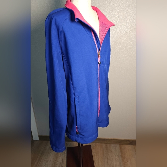 Women's Blue and Pink Jacket Mid Weight Jacket.  Carribean Fashion Size 2XL - Picture 5 of 12